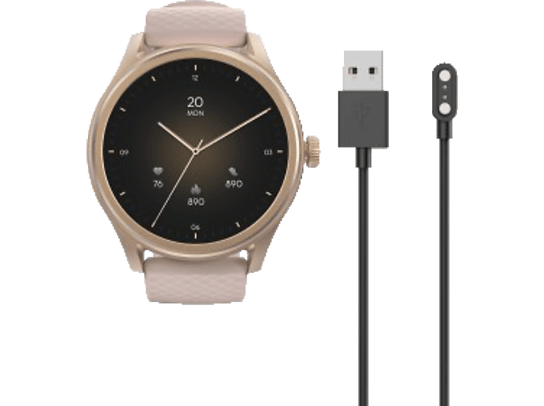 Hama Smartwatch "5010", Schlafüberwachung, rund, wasserdicht, 1,38“, Rosé
