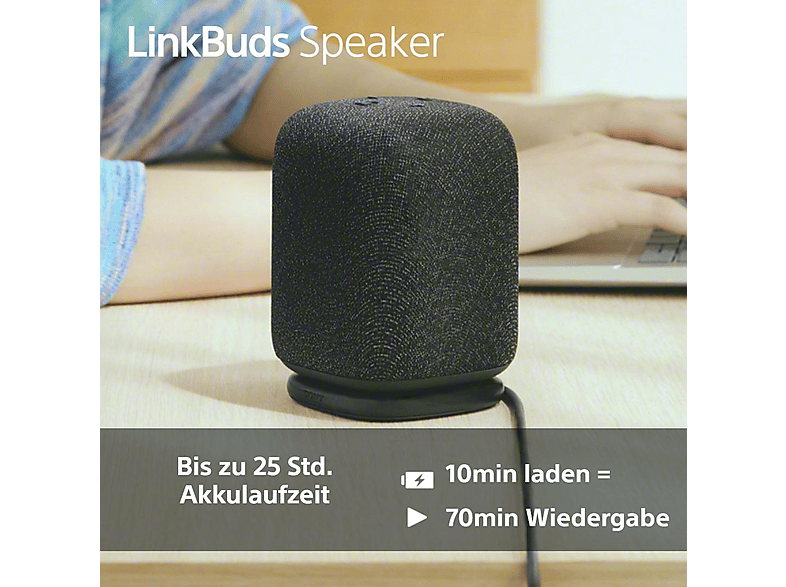 Thumbnail - SONY LinkBuds Lautsprecher, Hellgrau, Wasserfest