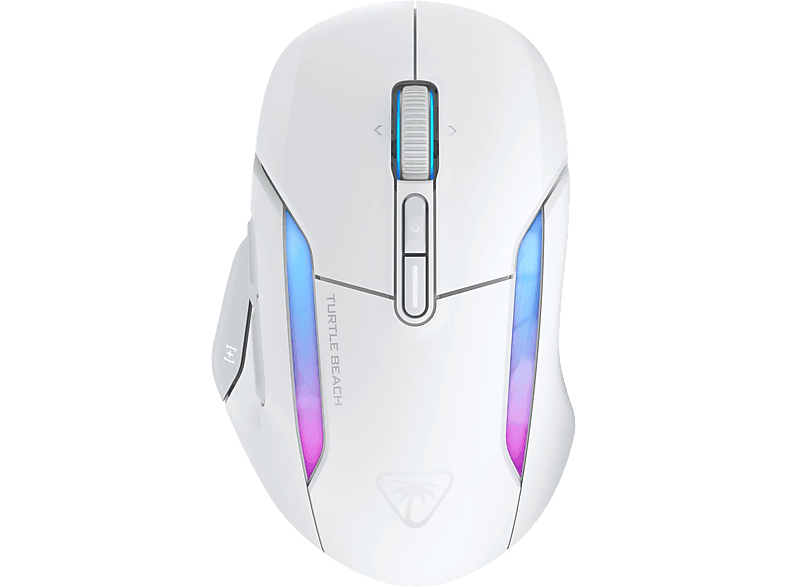 TURTLE BEACH Kone II Air Gaming-Maus, Kabellos (2.GHz-Band über USB-A-Adapter), Bluetooth®, 26000 DPI, Optisch mit Leuchtdioden, Weiss
