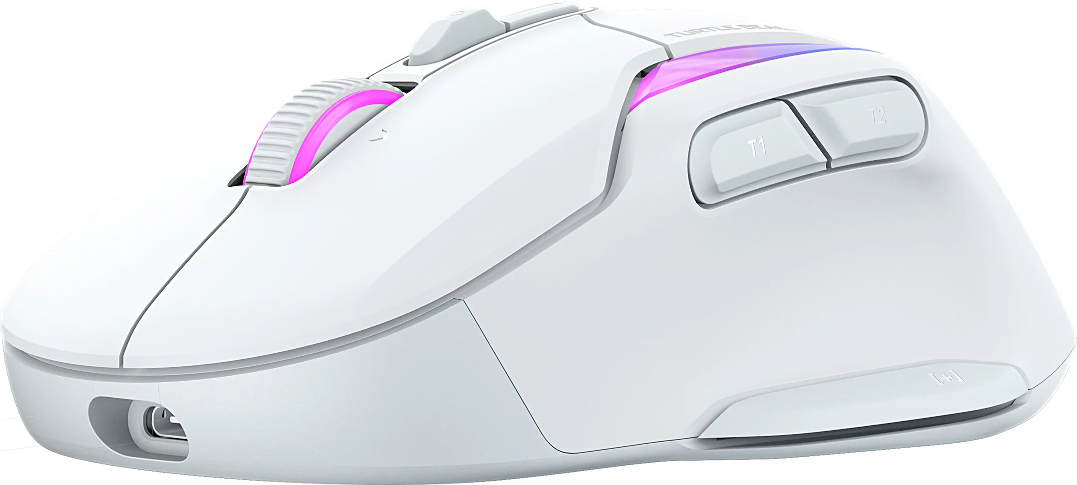 TURTLE BEACH Kone II Air Gaming-Maus, Kabellos (2.GHz-Band über USB-A-Adapter), Bluetooth®, 26000 DPI, Optisch mit Leuchtdioden, Weiss