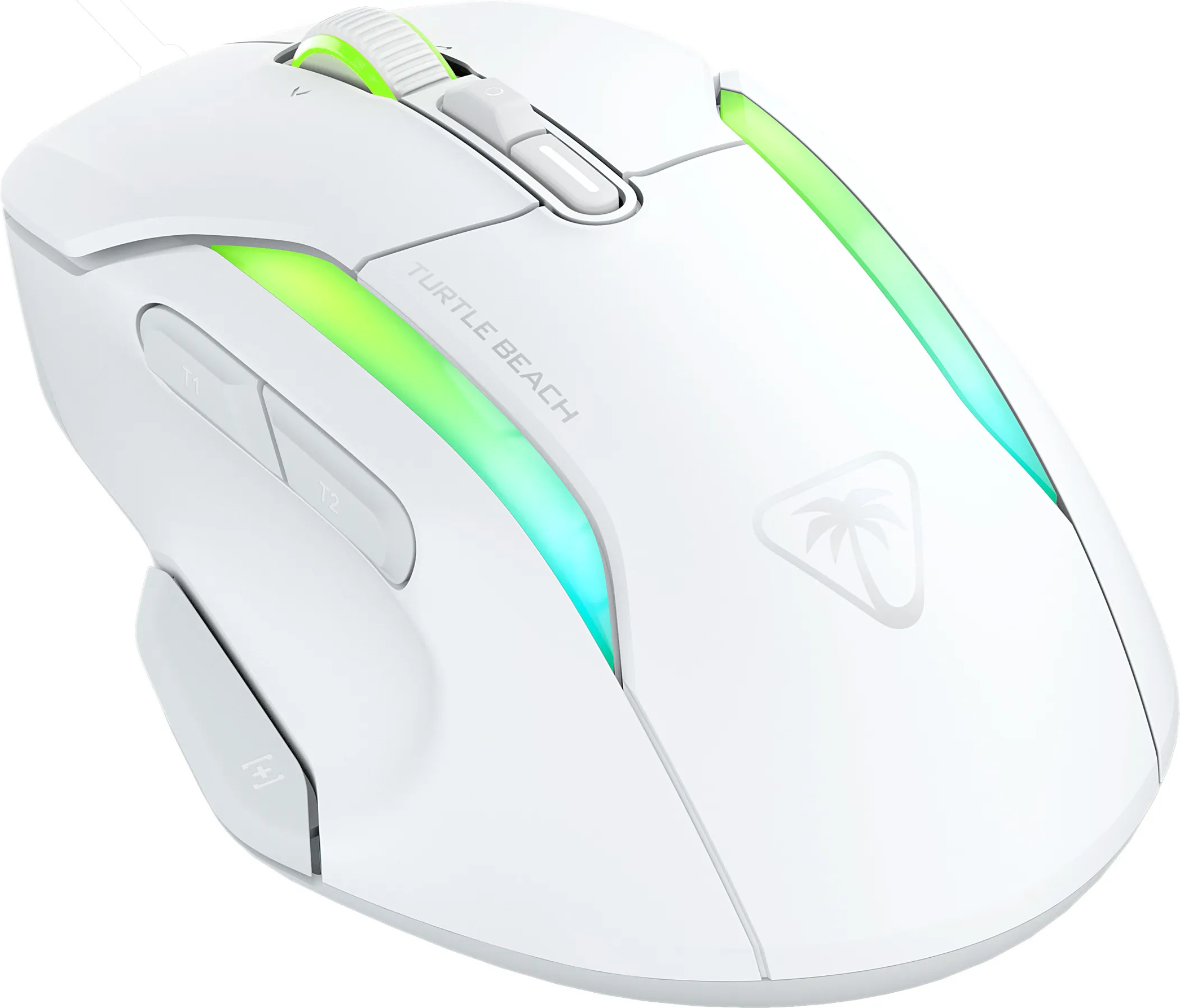 TURTLE BEACH Kone II Air Gaming-Maus, Kabellos (2.GHz-Band über USB-A-Adapter), Bluetooth®, 26000 DPI, Optisch mit Leuchtdioden, Weiss
