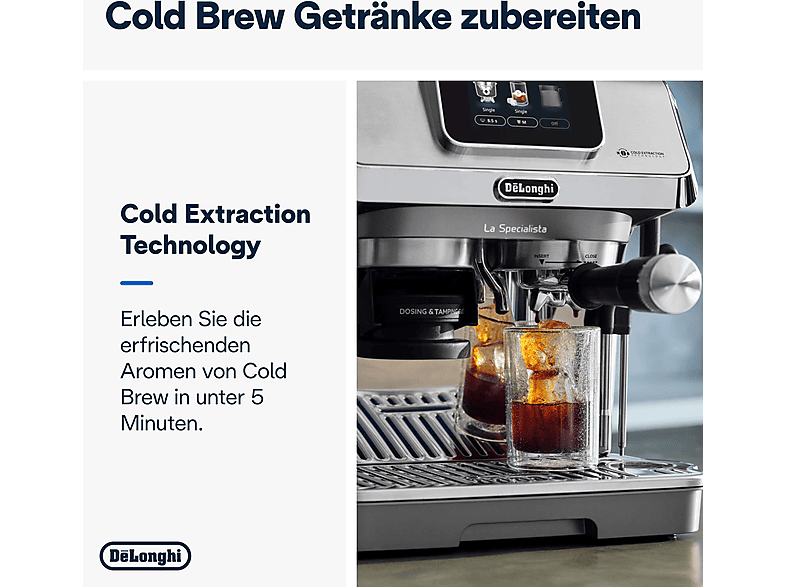 De'Longhi EC9455.M La Specialista Touch Espressomaschine (Edelstahl/Schwarz, Kegelmahlwerk mit Sensor-Grinding Technologie, 1450 Watt, 15 bar) — Foto 5 von 5