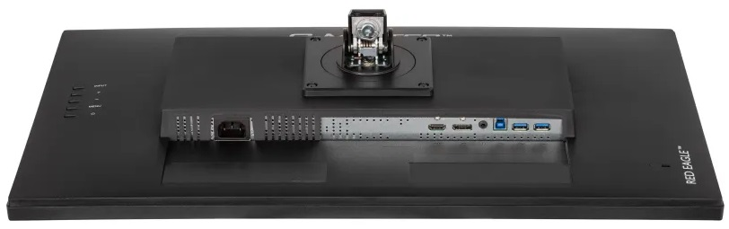 Etykieta energetyczna dla monitora pokazująca klasę efektywności energetycznej i zużycie.