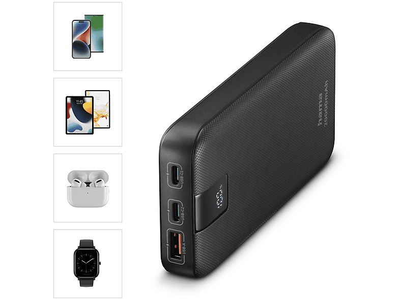 HAMA Powerpack PD 20 Powerbank 20000 mAh Anthrazit