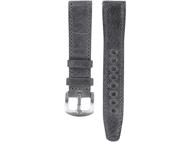 FRO LW38-43 20 mm Hakiki Deri Spor Gri Kordon Silver Toka