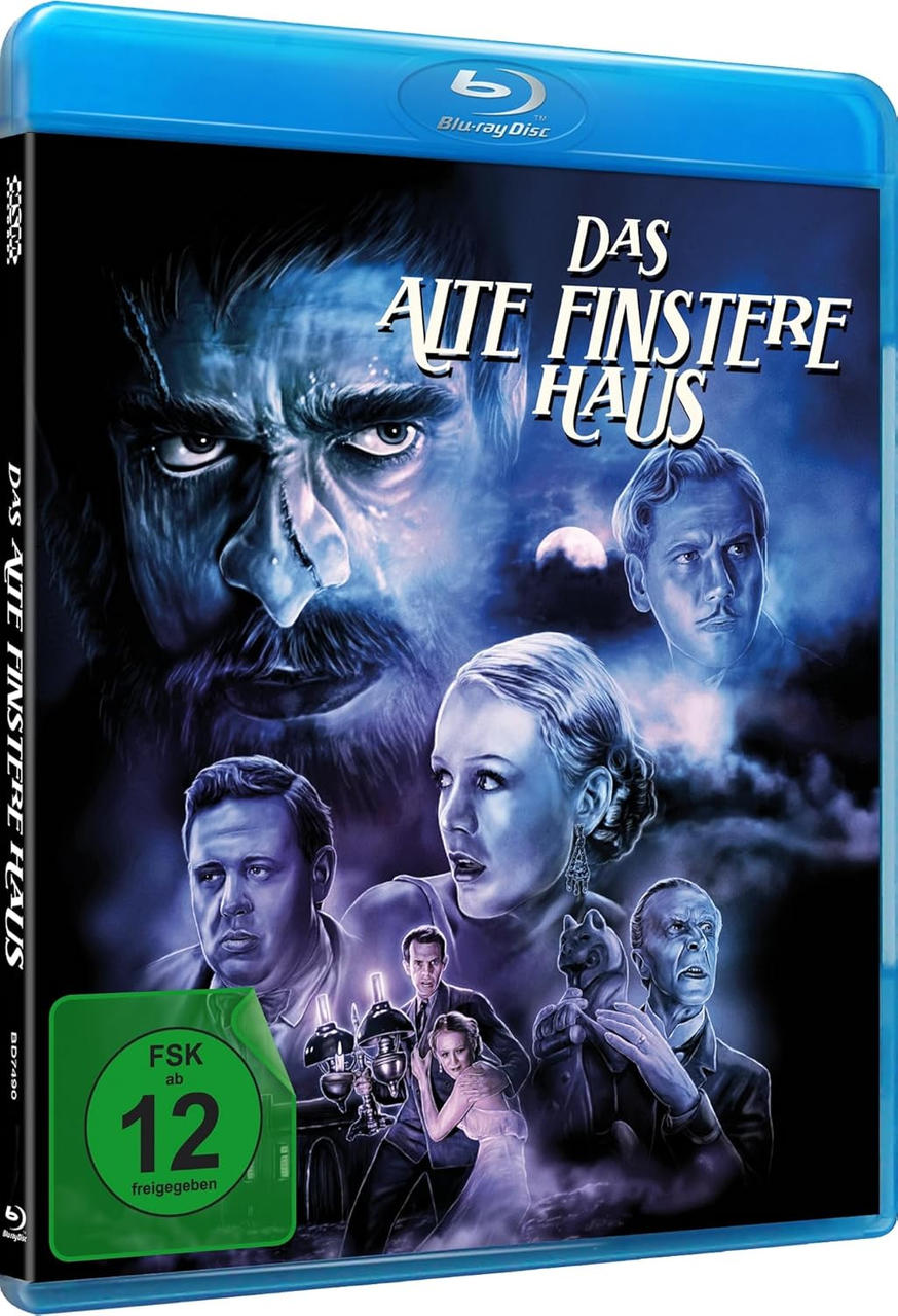 Ein Blu-ray-Filmcover mit einem Vintage-Horrorfilmplakat.