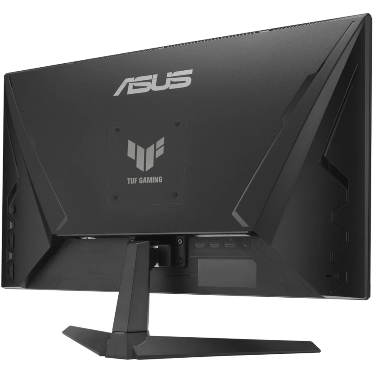 Vue arrière d'un moniteur ASUS noir avec le logo TUF GAMING.