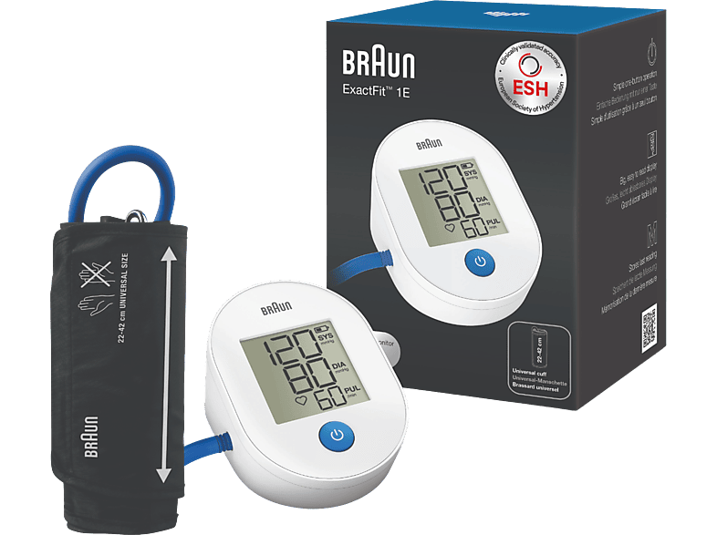Braun BUA4000EU ExactFit 1E Blutdruckmessgerät (Batteriebetrieb, Oberarm, 22-42 cm)