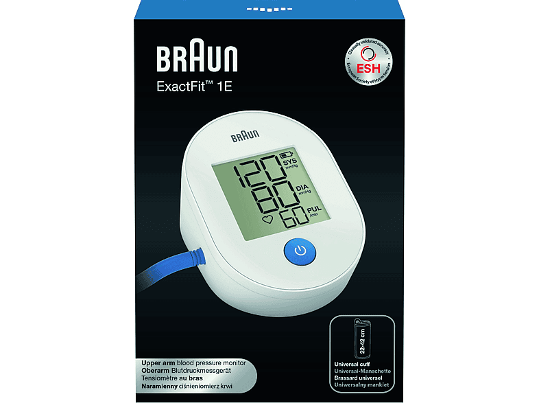 Braun BUA4000EU ExactFit 1E Blutdruckmessgerät (Batteriebetrieb, Oberarm, 22-42 cm) — Foto 3 von 4