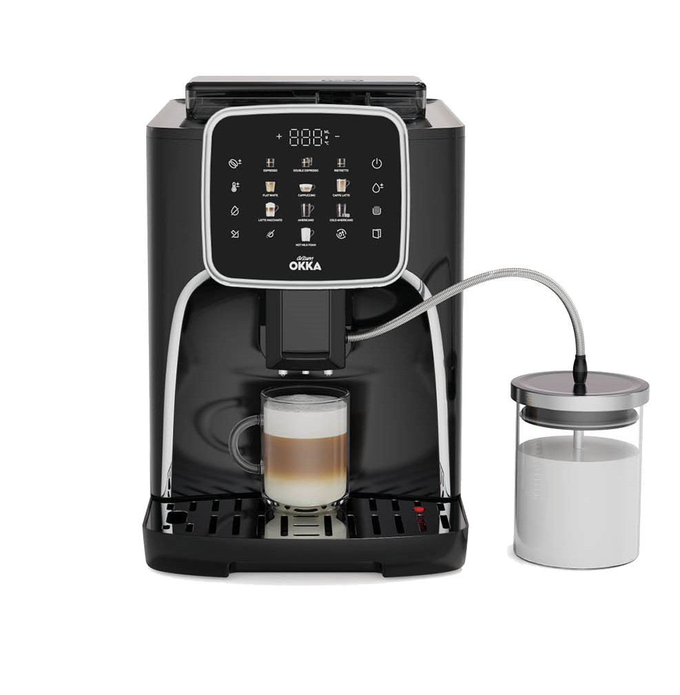 ARZUM OK0028 Okka Espresso PRO M Tam Otomatik Espresso Makinesi Siyah Krom