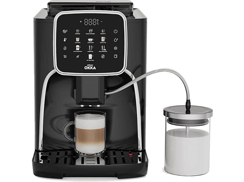 ARZUM OK0028 Okka Espresso PRO M Tam Otomatik Espresso Makinesi Siyah Krom