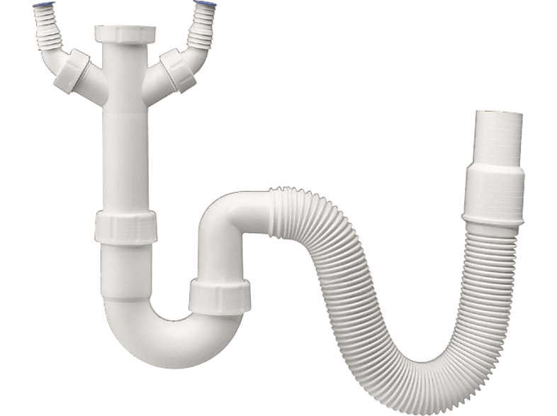 Haas Siphon mit flexiblem Schlauch mit 2 Anschlüssen 40/50 mm 2820