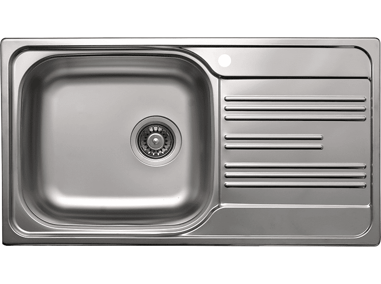 Solido Einbauspüle EC 198, 780 x 435 mm Tropfteil recjts, Edelstahl; Einbauspüle, Tropfteil Rechts