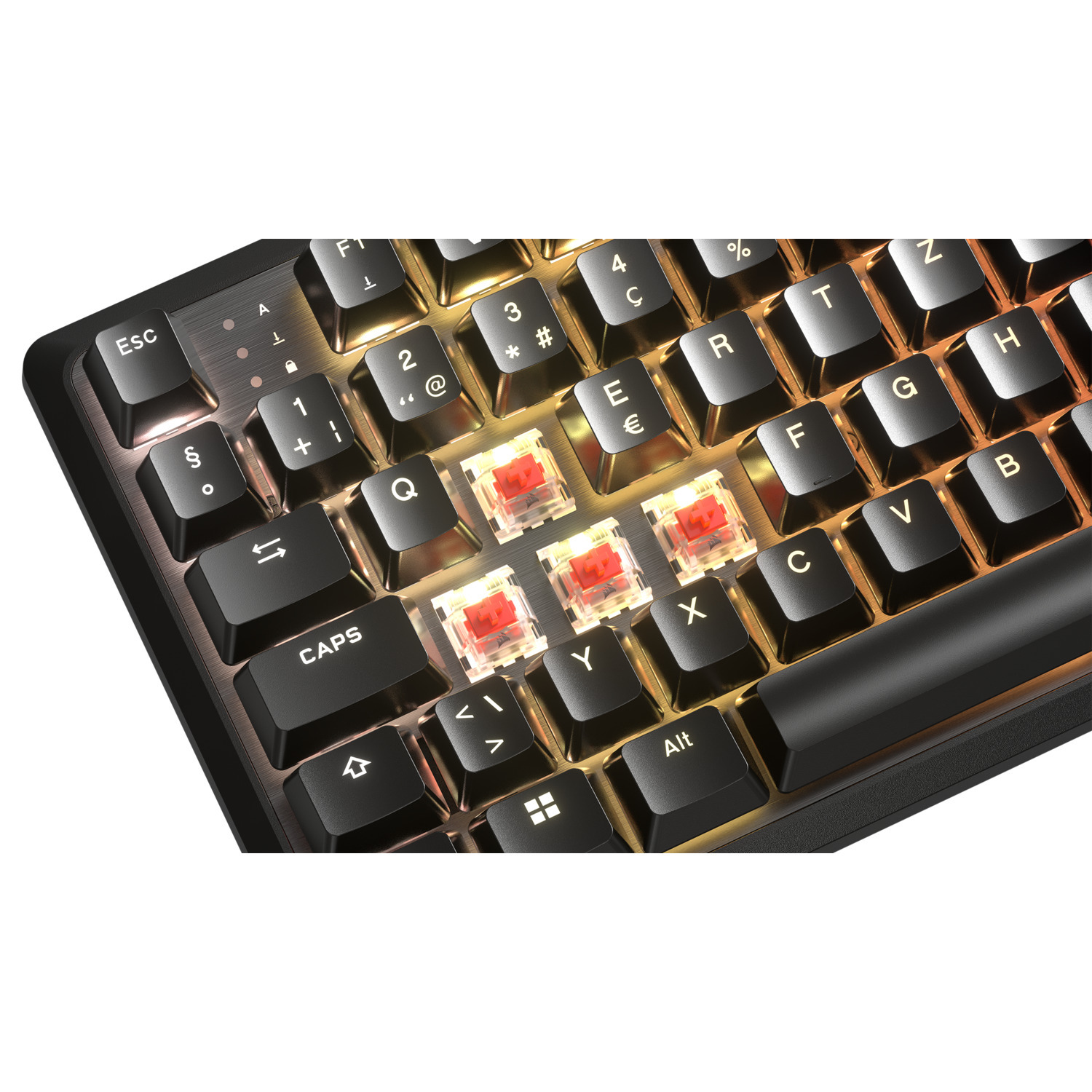 CORSAIR Clavier gaming K70 CORE TKL Mécanique Eclairage RGB QWERTZ Noir (CH-911911E-CH)