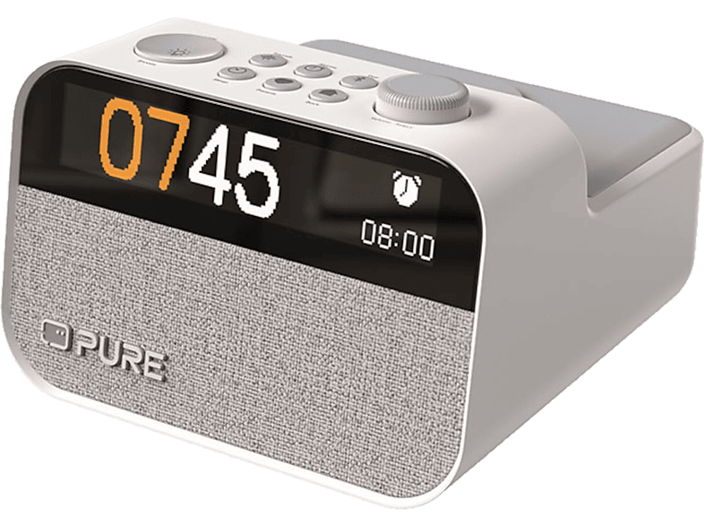 PURE Moment Charge All-in-One-Audiobegleiter, Digitaltuner, DAB, DAB+, FM, Bluetooth, Cotton White