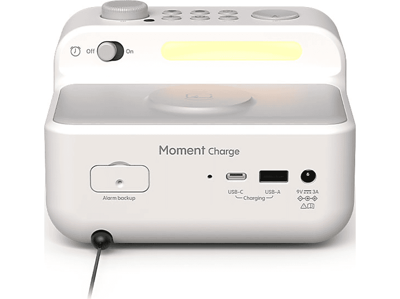 Pure Moment Charge - der Schlafbegleiter mit Licht und kabellosem Laden, Baumwollweiß; All-in-One-Audiobegleiter — Foto 2 von 5