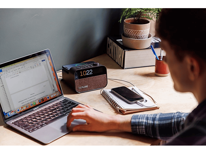 Pure Moment Charge - der Schlafbegleiter mit Licht und kabellosem Laden, Kaffeeschwarz; All-in-One-Audiobegleiter — Foto 5 von 5