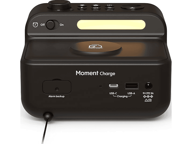 Pure Moment Charge - der Schlafbegleiter mit Licht und kabellosem Laden, Kaffeeschwarz; All-in-One-Audiobegleiter — Foto 2 von 5