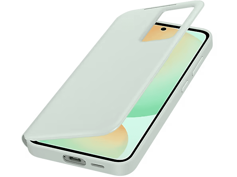 Funda móvil - Samsung Wallet EF-ZS721CMEGWW, Compatible con Galaxy S24 FE, Ranura para Tarjeta, Cobertura Tapa de Libro, Verde Menta – imagen 2
