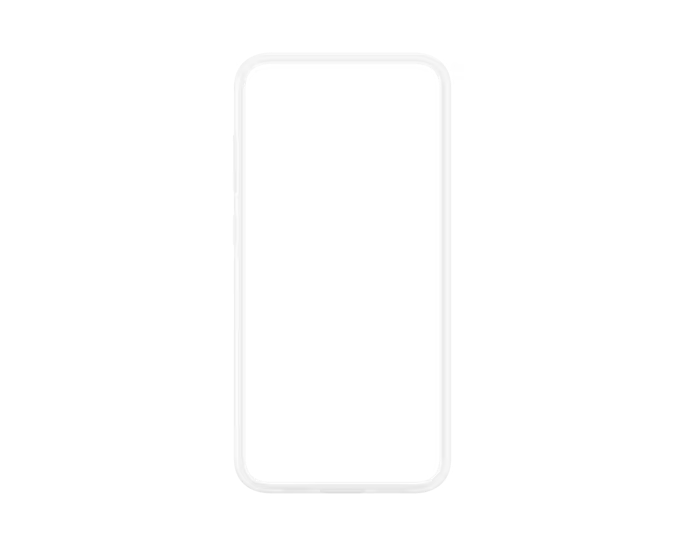 Contorno de un teléfono sobre un fondo negro.