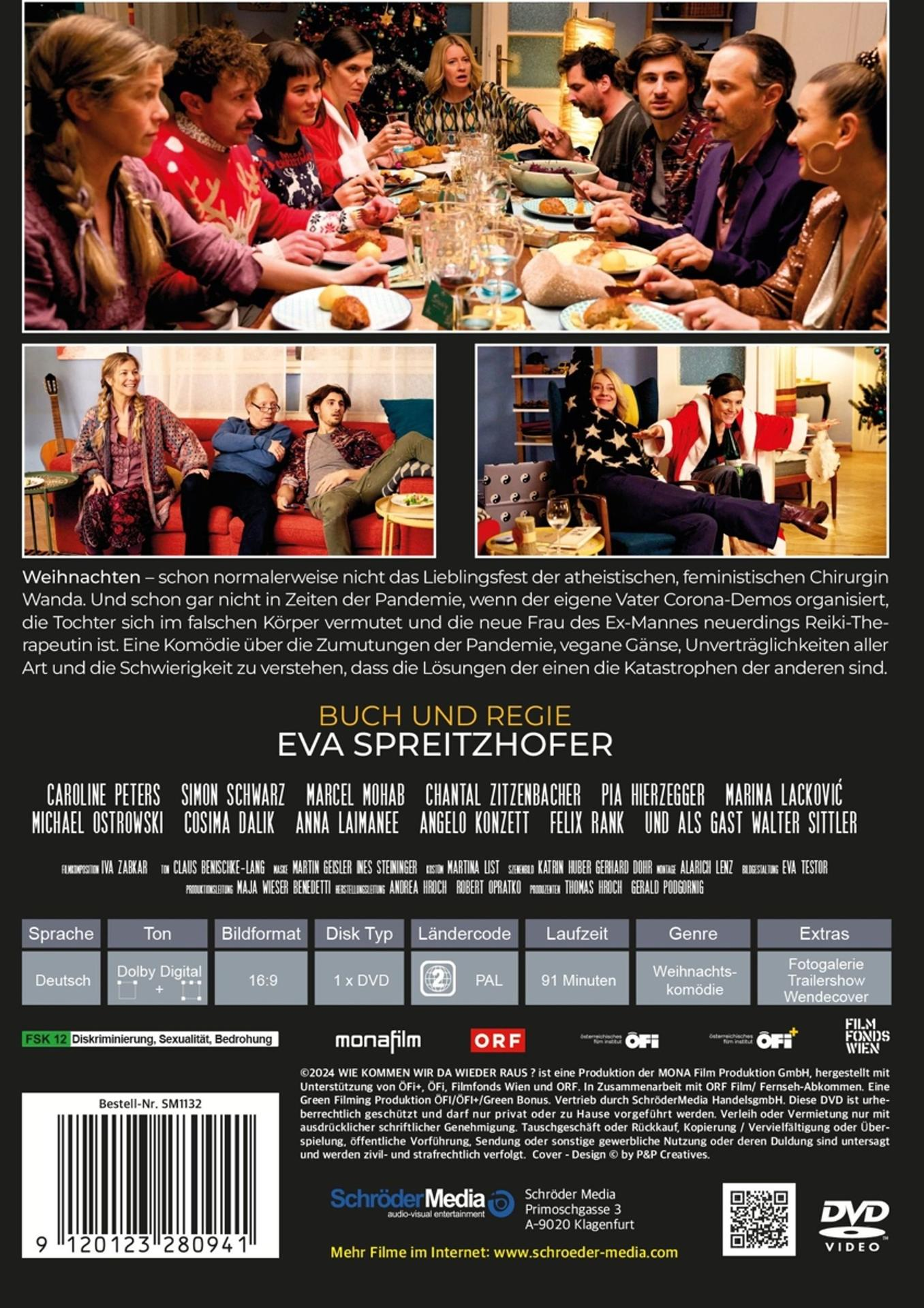 Film-DVD-Cover mit Schauspielern an einem Tisch, Text auf Deutsch.