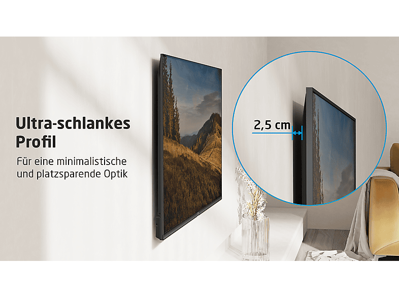 ISY ITV-1000 TV Wandhalterung 19" - 48", VESA max. 200 x 200 mm, starr — Foto 3 von 5