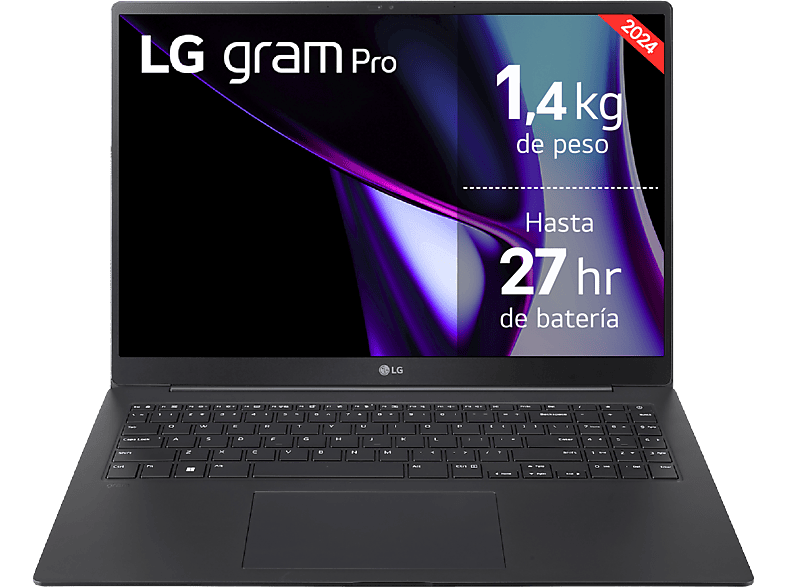 LG 17Z90SP-E.AD88B, 17 WQXGA, Intel® Evo™ Edition Core™ Ultra 7-155H, 32 GB RAM, 1 TB SSD, GeForce RTX™ 3050, W11H, Negro Obsidiana