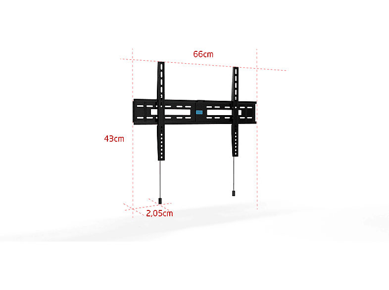 ISY ITV 1200 TV Wandhalterung 32" - 80", VESA max. 600 x 400 mm, starr — Foto 3 von 5