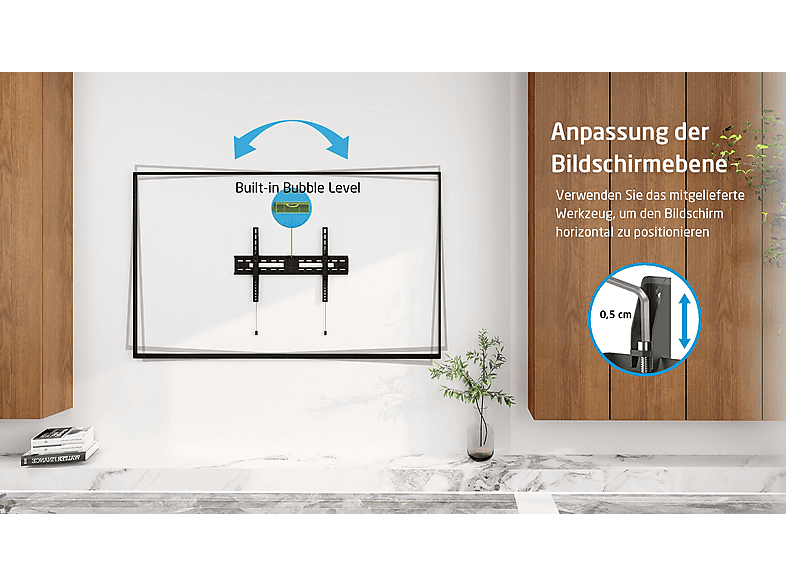 Thumbnail - ISY ITV 1200 TV Wandhalterung, max. 80 Zoll, Starr, Schwarz