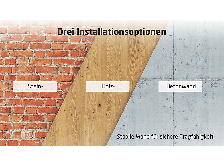ISY ITV 1400 TV Wandhalterung 37" - 80", VESA max. 600 x 400 mm, starr — Foto 4 von 5