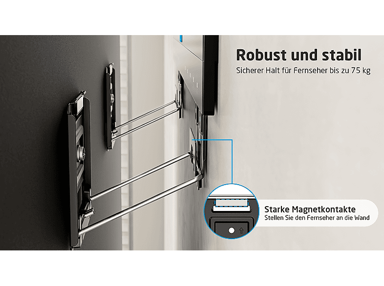 Thumbnail - ISY ITV 1400 TV Wandhalterung, max. 80 Zoll, Starr, Schwarz