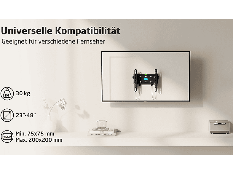 ISY ITV 2000 TV Wandhalterung, 19" - 48", VESA max. 200 x 200 cm, neigbar — Foto 4 von 5