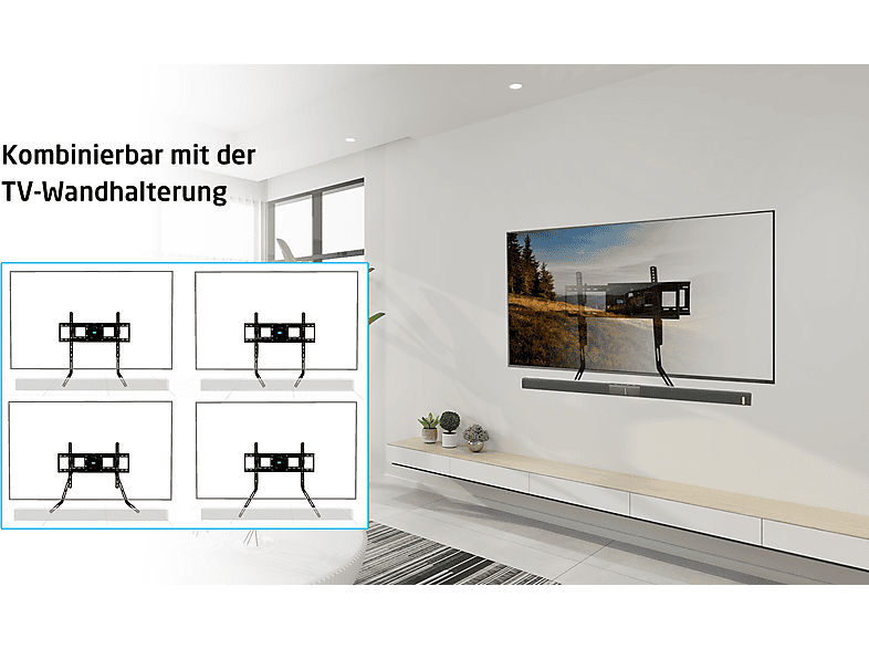 Thumbnail - ISY ITV 500 Soundbarhalterung mit Höhenanpassung, Schwarz