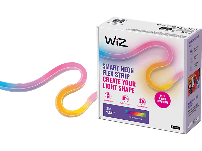 WIZ Slimme Led Band Neon 3m Gekleurd En Wit Licht (929003295501)