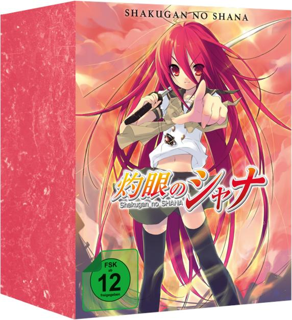 Shakugan No Shana Anime-Box-Set. Ein Mädchen mit roten Haaren und einem Schwert auf dem Cover.