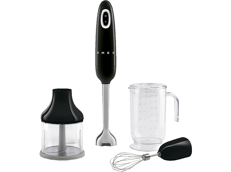 MediaMarkt, Smeg Hbf03creu Stabmixer Schwarz, 700 W, 1.4 L, Küchengeräte, Küchenkleingeräte, Mixer , Stabmixer, HBF03BLEU
