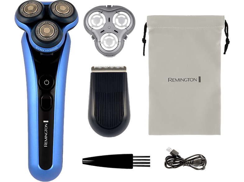 REMINGTON XR1775 Limitless X Rotationsrasierer (Akkubetrieb, Blau, Nass ...