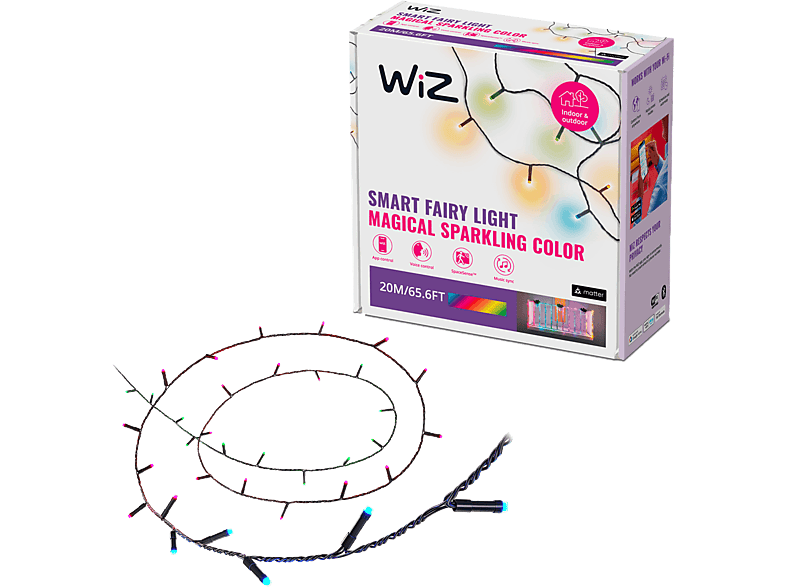 WiZ Fairy Light Guirlande Lumineuse LED Intelligente 20m Multicolore