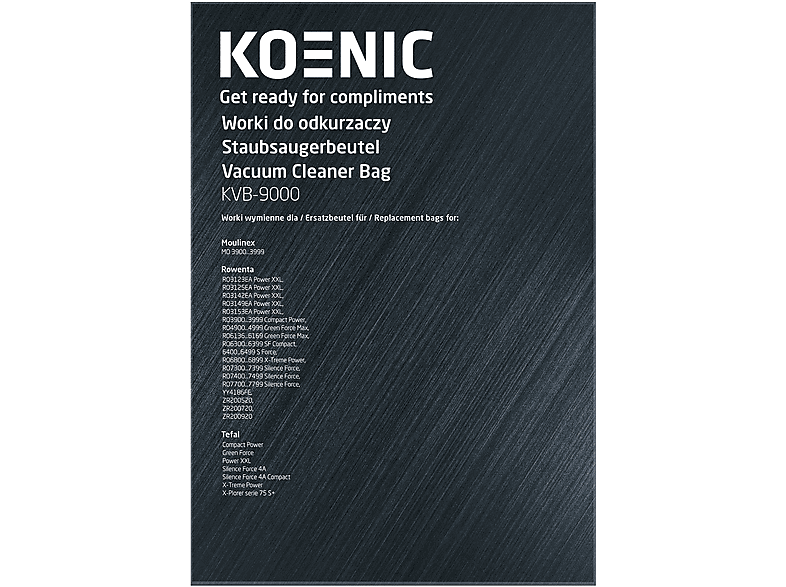 Worki KOENIC KVB–9000 Vacuum Cleaner Bags – zdjęcie 2