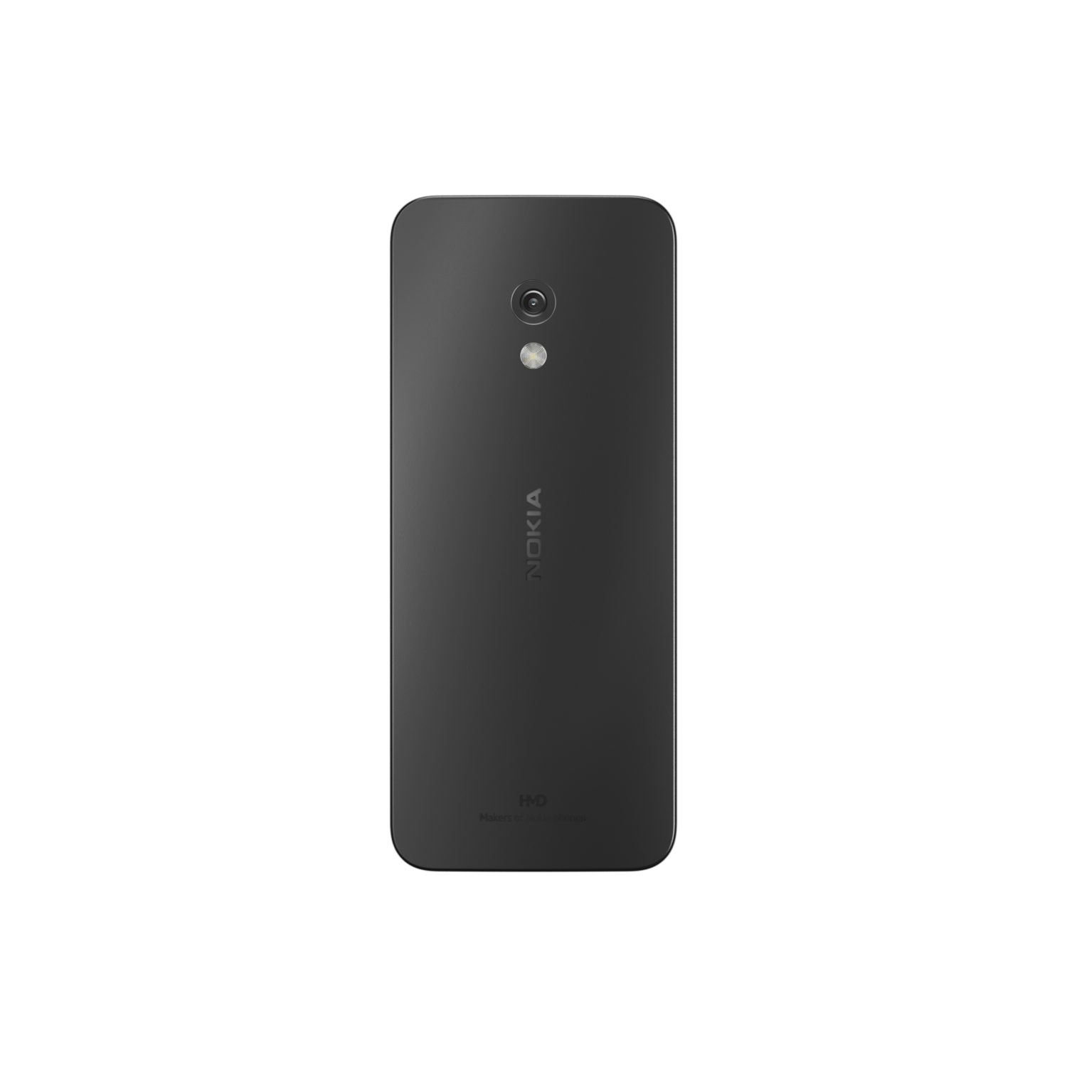 Zwarte Nokia-telefoon, achteraanzicht, logo en camera.
