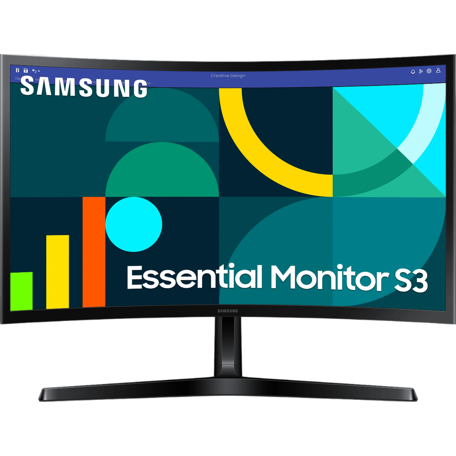 Samsung Ls27d366gauxen Essential Monitor S3 - 27 Inch 1920 X 1080 (full Hd) Va-paneel afbeelding