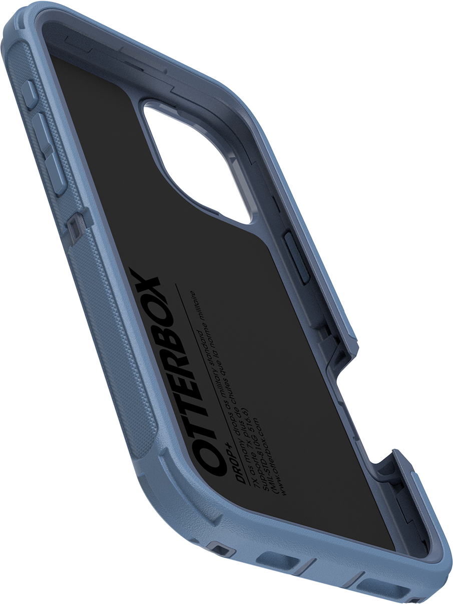 Kék Otterbox telefontok Otterbox logóval és szöveggel.