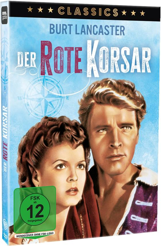 DVD-Cover des Films 'Der Rote Korsar' mit Burt Lancaster und einer Frau.