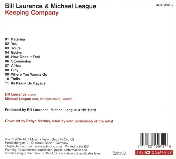 CD-Cover mit Titelliste und Credits für das Album "Keeping Company".
