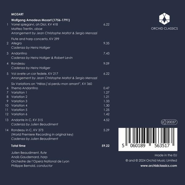 CD-Trackliste mit Text in einer weißen Box, mit einem Logo und dem Namen des Künstlers.