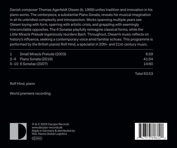 Schwarzer Hintergrund mit weißem Text. Eine Beschreibung für ein Musikalbum.