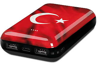 TTEC 2BB201TB ArtPower Türk Bayrağı 10.000 mAh Taşınabilir Şarj Aleti Siyah