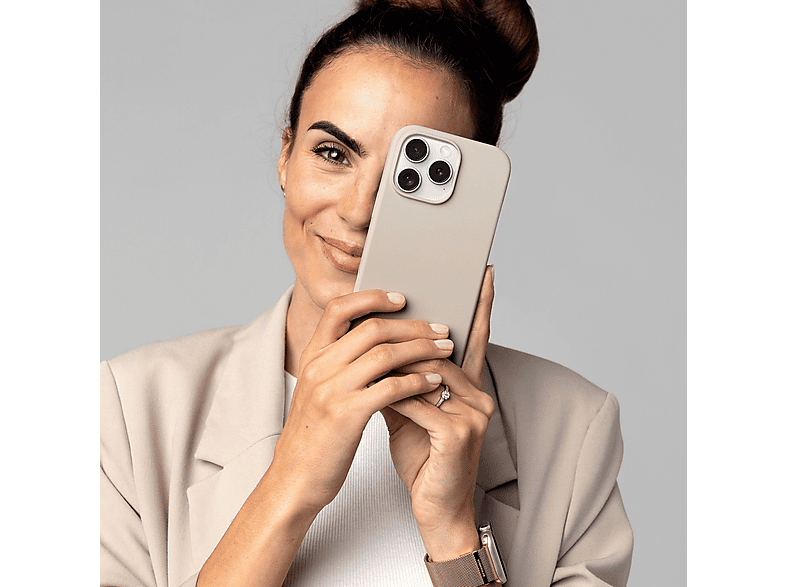 Thumbnail - VONM��HLEN Soft Silicone Case, Backcover, Apple, iPhone 16 Pro Max, Cream