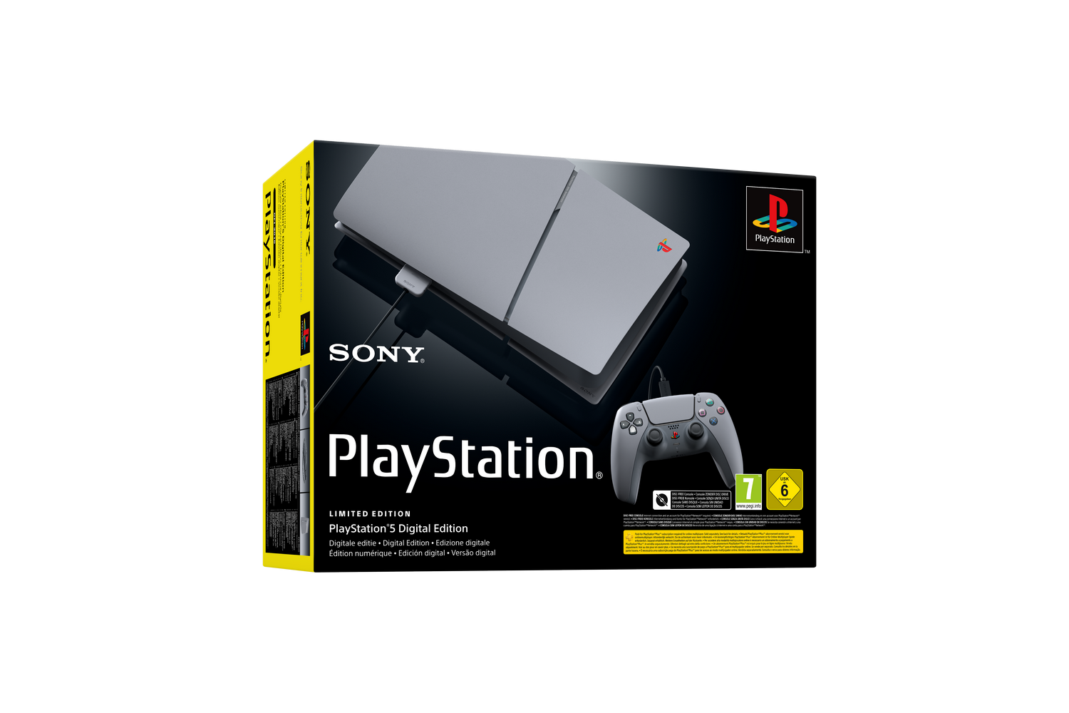 Consola - Sony PS5 Slim Digital: Edición Limitada 30 Aniversario, 1 TB SSD, 4K, Chasis D, Blanco