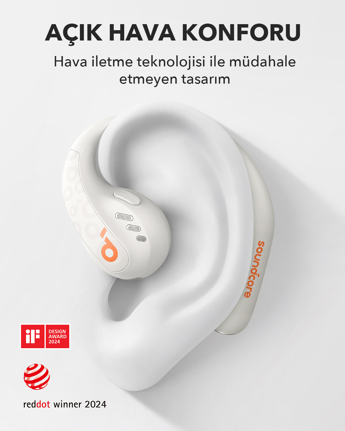 ANKER Soundcore AeroFit Pro Bluetooth Kulak İçi Kulaklık Beyaz